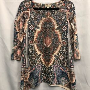 Bohemian print long shirt/blouse🧡💛💚